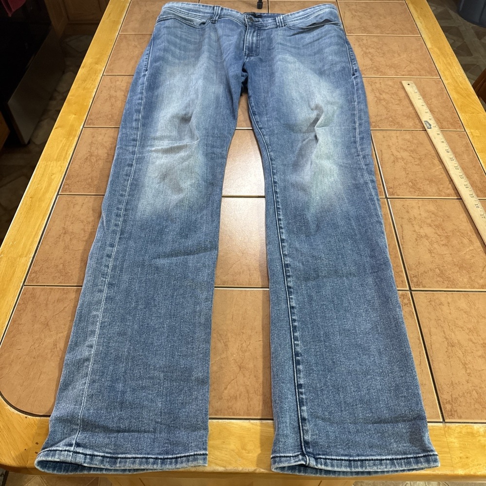 Fidelity Denim Jimmy Slim Straight Jeans Light Wash Mens 38 x‎ 34 Stretch Cotton